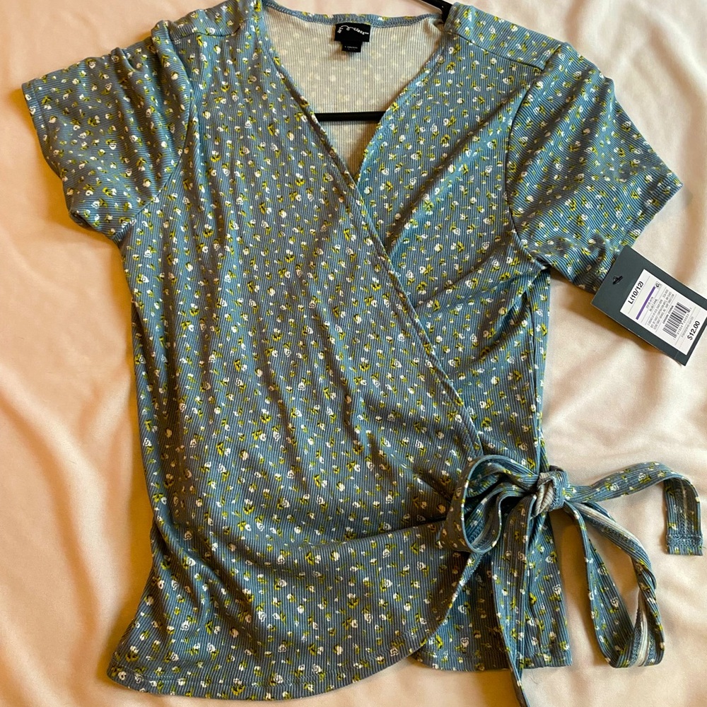 Wrap around floral blouse